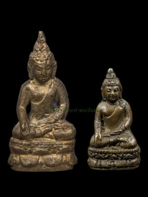 พระกริ่ง+พระชัยวัฒน์ ไพรีพินาศ เนื้อทองเหลือง(ลำอู่) ปี2528 วัดบวรฯ รุ่นผ้าป่าสิงห์บุรี กล่องเดิมๆ ครบชุด + บัตรรับรอง G-Pra