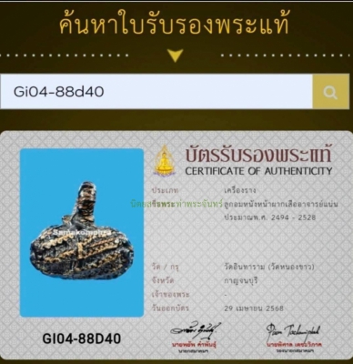 ตะกรุดอาจารย์แน่น หนังหน้าผากเสือ(ฝักถั่ว) 