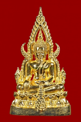 รูปหล่อพระพุทธชินราช รุ่น ญสส.หลวงปู่หมุน ปลุกเสก ปี 2543 เนื้อทองคำ