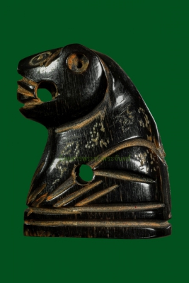 เสือแกะสลัก หลวงพ่อคง วัดวังสรรพรส จังหวัดจันทบุรี ปี2548 เนื้อเขาควายแกะสลัก